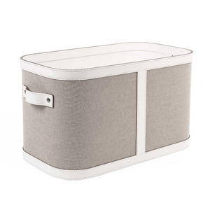 Leather Basket With Handles S | Pinetti Penelope | Italianfurniture.com