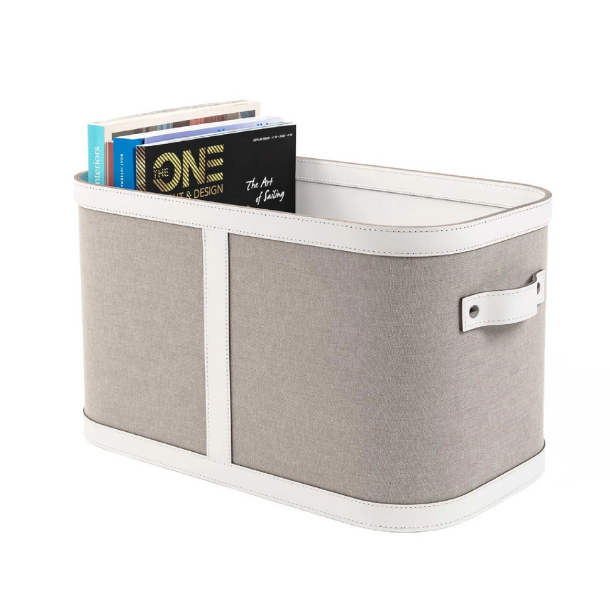 Leather Basket With Handles S | Pinetti Penelope | Italianfurniture.com