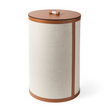 Leather Cylindrical Tall Round Basket | Pinetti | Italianfurniture.com