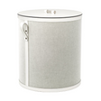 Cotton Finished Leather Round Basket | Pinetti Penelope | Italianfurniture.com
