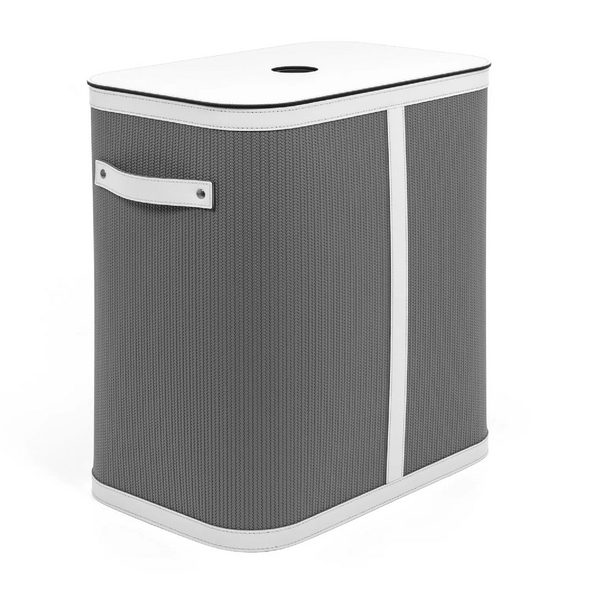 Rectangular Lidded Leather Basket | Pinetti Roda | Italianfurniture.com