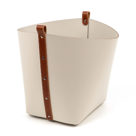 Leather Tall Basket | Pinetti Ovo | Italianfurniture.com