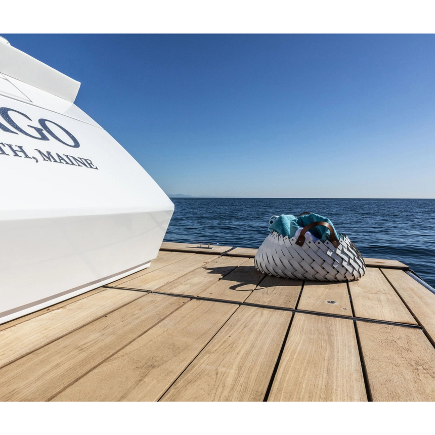 Handwoven Leather Basket | Pinetti Almeria | Italianfurniture.com