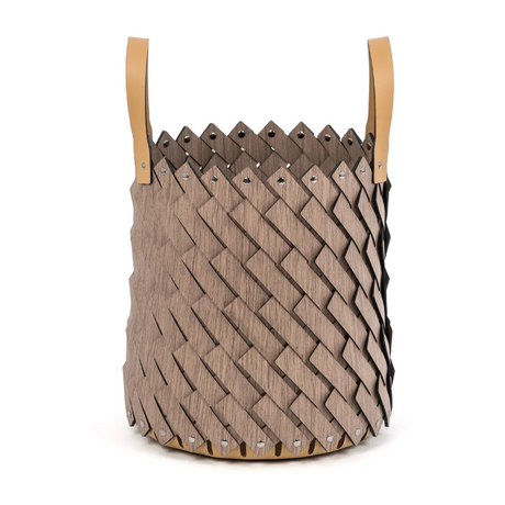 Weave Square Basket with Handles M | Pinetti Sestriere | Italianfuniture.com 