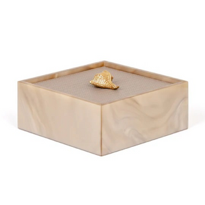 Leather Lidded Square Box S | Pinetti Bea | Italianfurniture.com