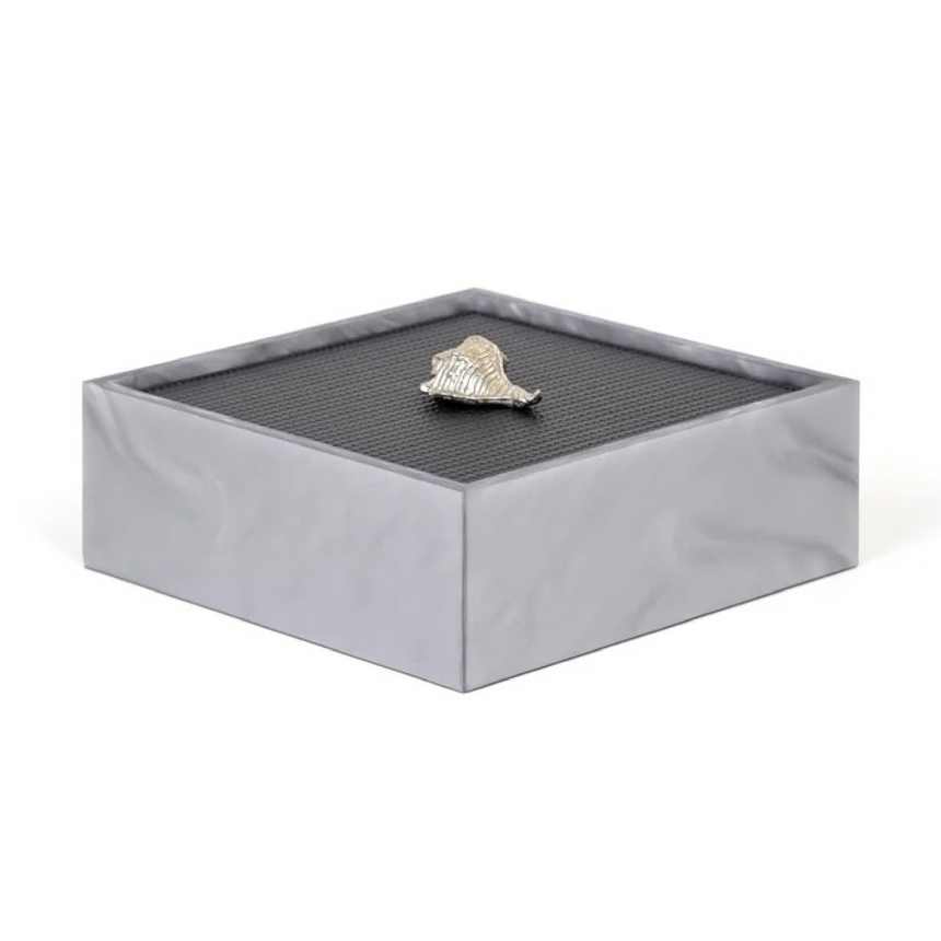 Leather Lidded Square Box S | Pinetti Bea | Italianfurniture.com