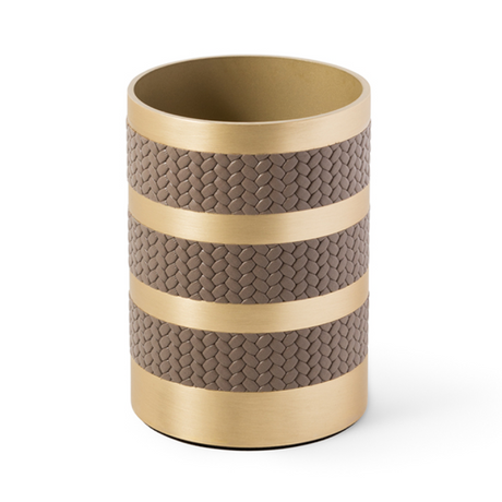 Metal and Leather Toothbrush Holder | Pinetti Saturno | Italianfurniture.com