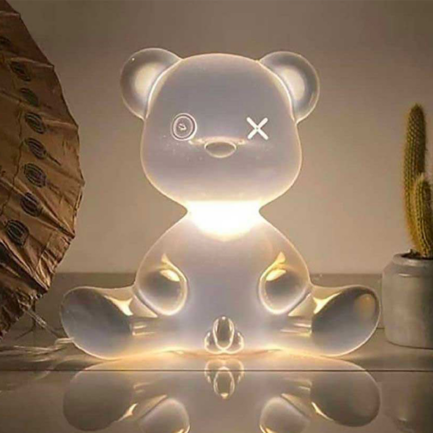 Metallic Modern Table Lamp | Qeeboo Teddy Boy | Italianfurniture.com