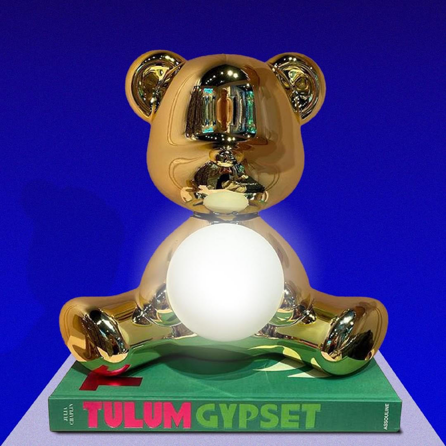 Gold Bear Table Lamp | Qeeboo Teddy Girl | Italianfurniture.com