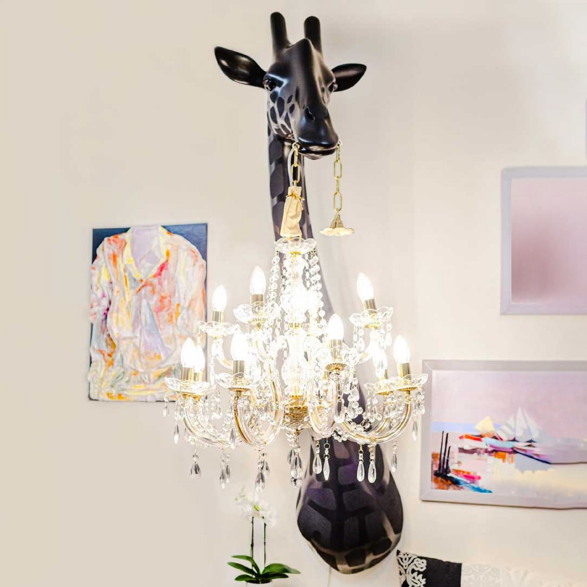 Animal Head Wall Lamp | Qeeboo Giraffe in Love | Italianfurniture.com