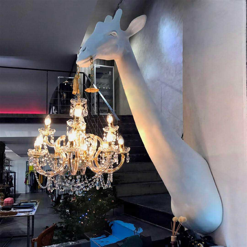 Animal Head Wall Lamp | Qeeboo Giraffe in Love | Italianfurniture.com