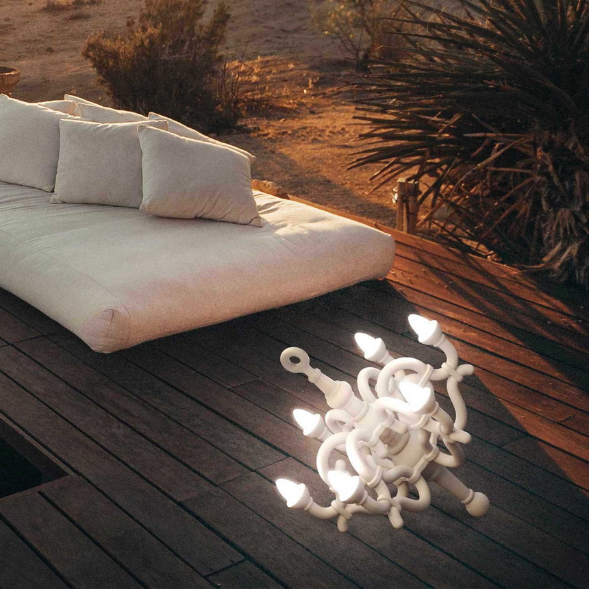 Classic Indoor/Outdoor Floor Lamp | Qeeboo Fallen Chandelier | Italianfurniture.com