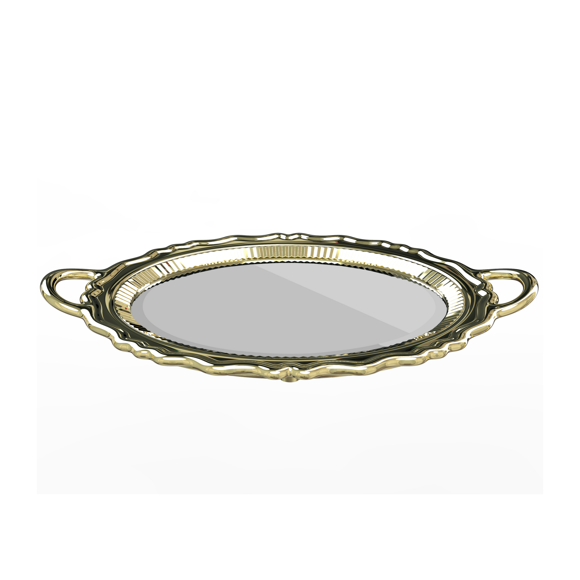 Metallic Tray Wall Mirror | Qeeboo Plateau Miroir | Italianfurniture.com