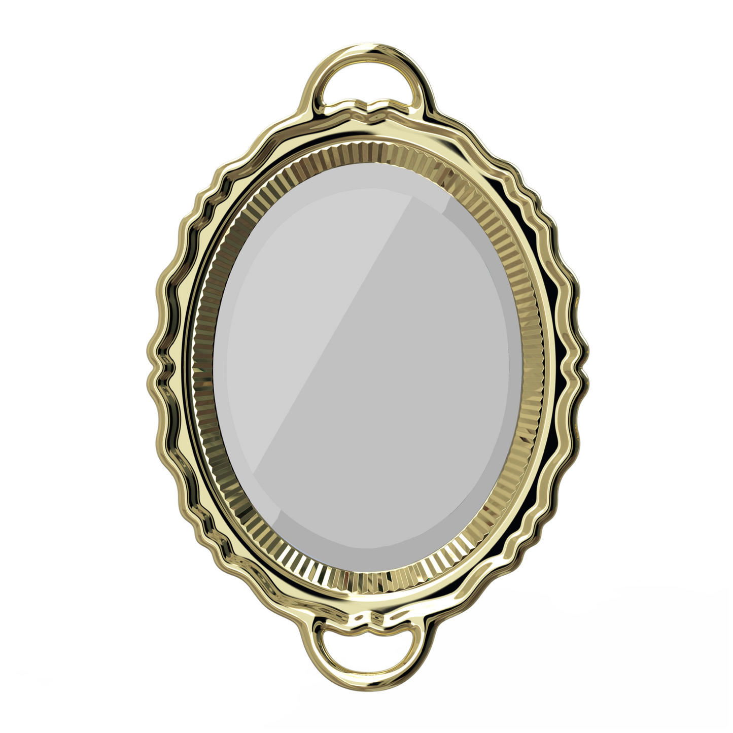 Metallic Tray Wall Mirror | Qeeboo Plateau Miroir | Italianfurniture.com