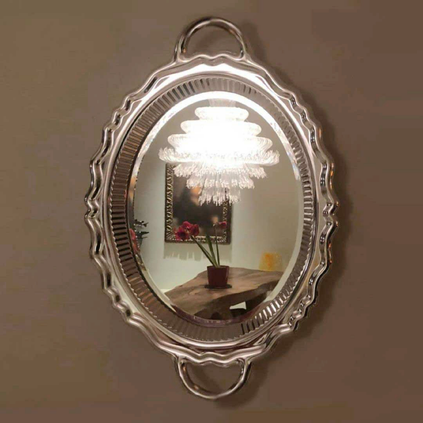 Metallic Tray Wall Mirror | Qeeboo Plateau Miroir | Italianfurniture.com