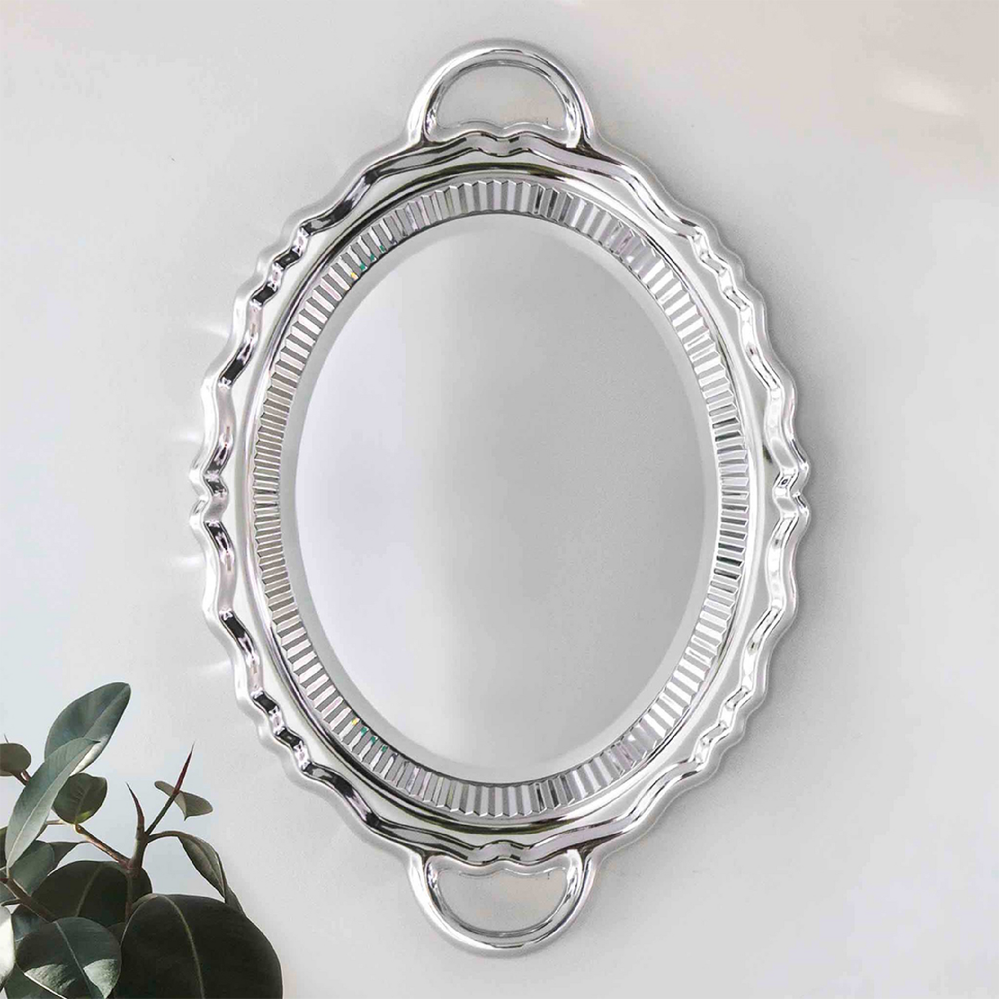 Metallic Tray Wall Mirror | Qeeboo Plateau Miroir | Italianfurniture.com