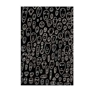 Illustrated Design Carpet | Qeeboo Floating Faces | Italianfurniture.com
