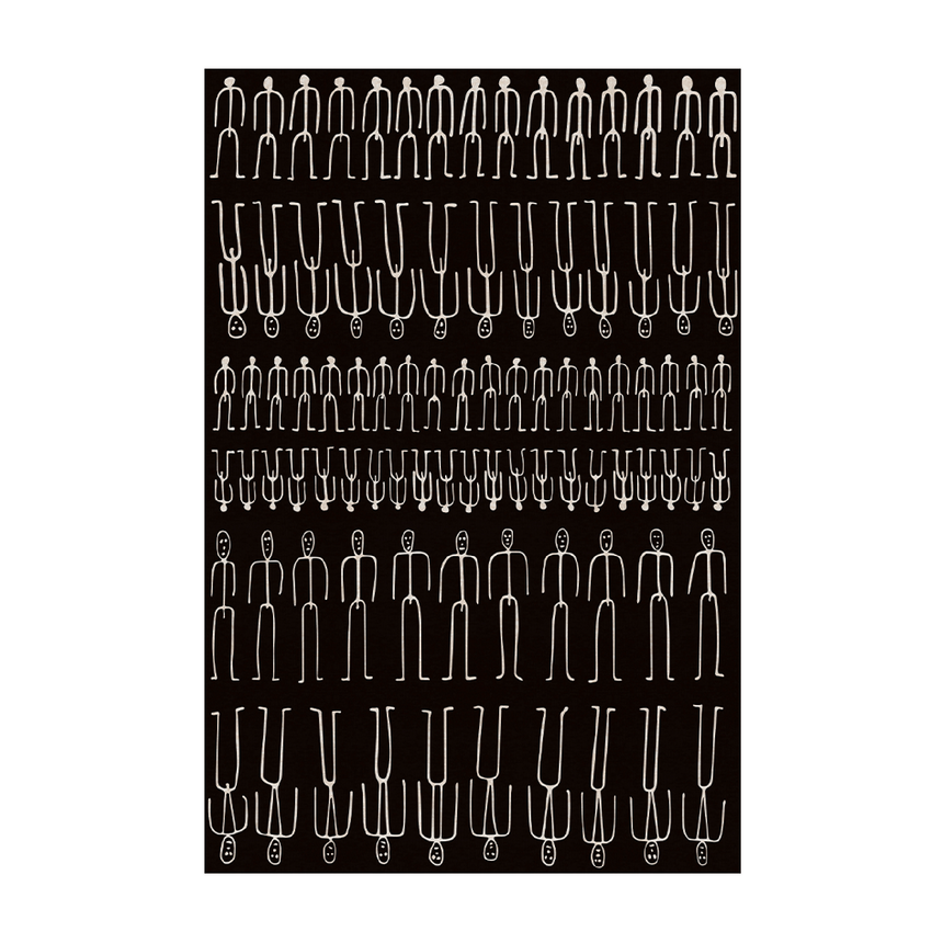 Human Line Art Carpet | Qeeboo Parade