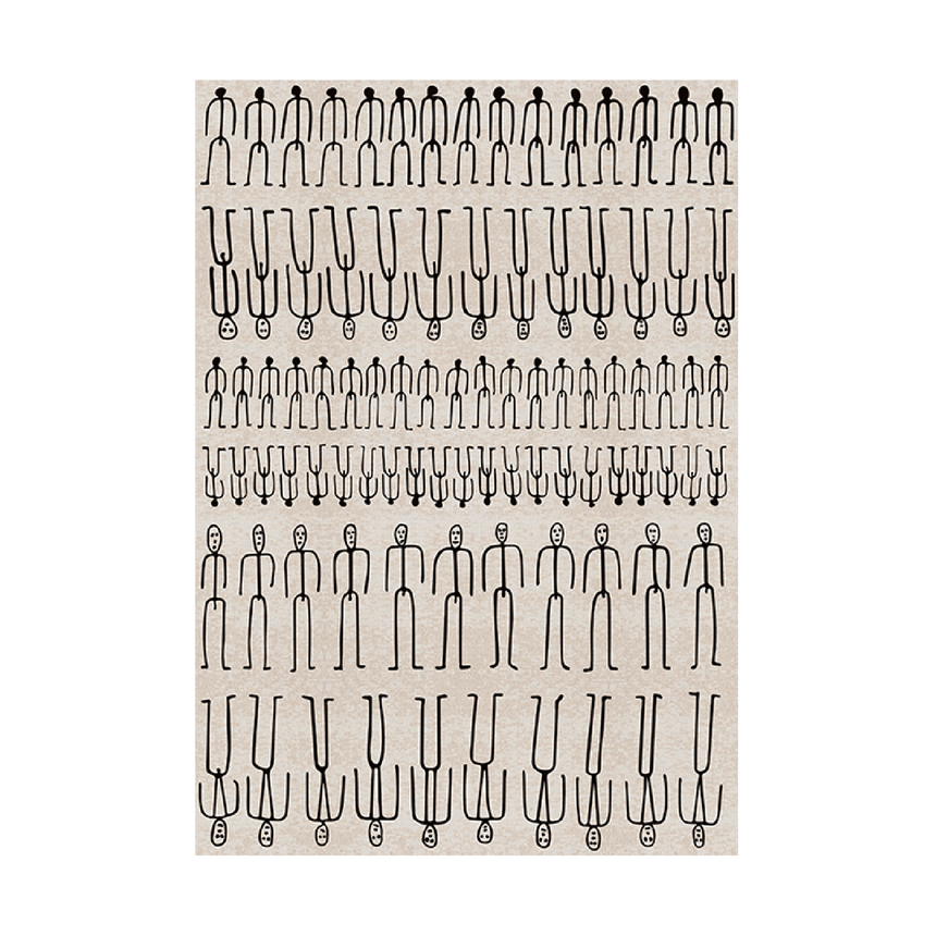 Human Line Art Carpet | Qeeboo Parade | Italianfurniture.com