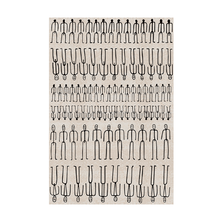 Human Line Art Carpet | Qeeboo Parade | Italianfurniture.com