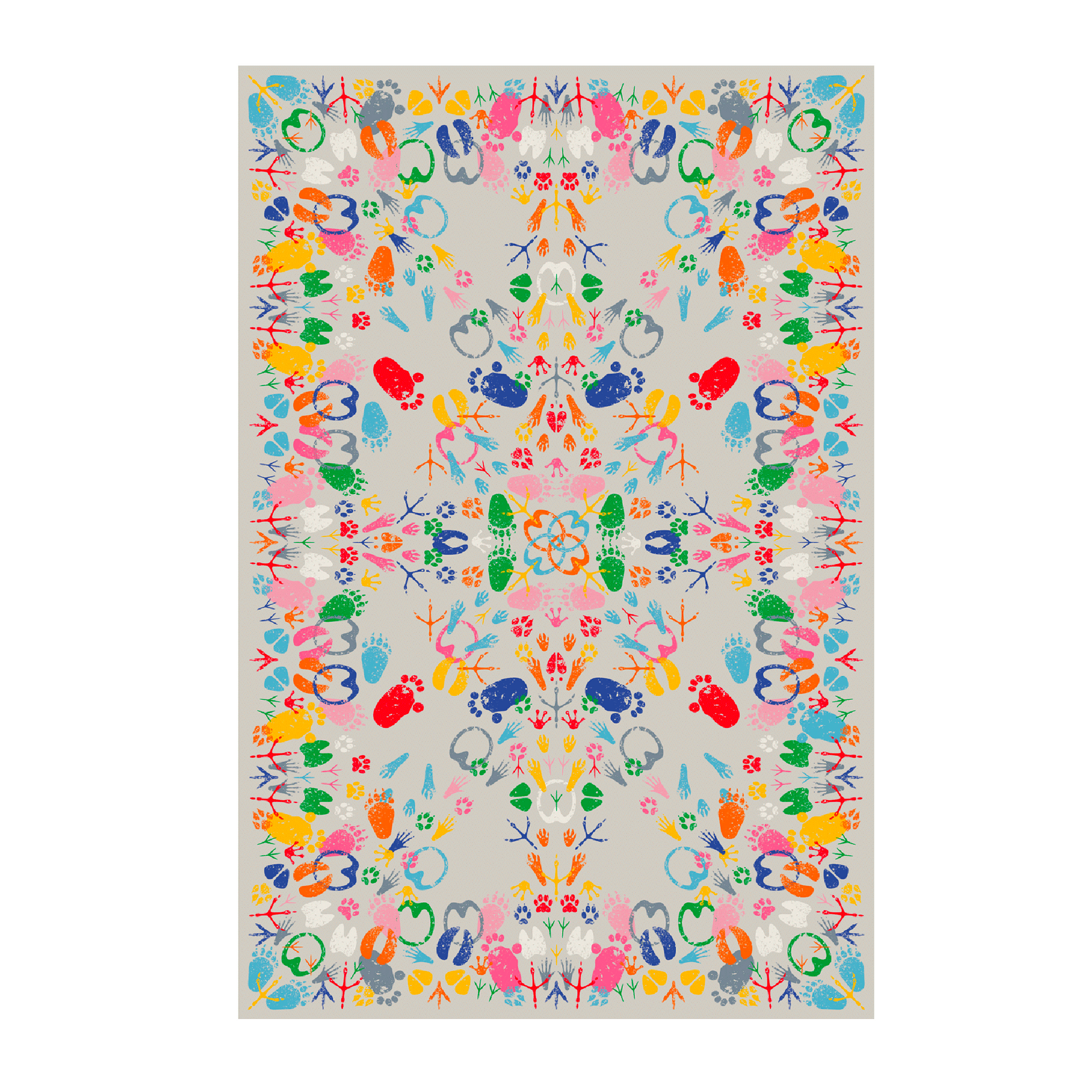 Foot Prints Rug | Qeeboo Animal Traces | Italianfurniture.com