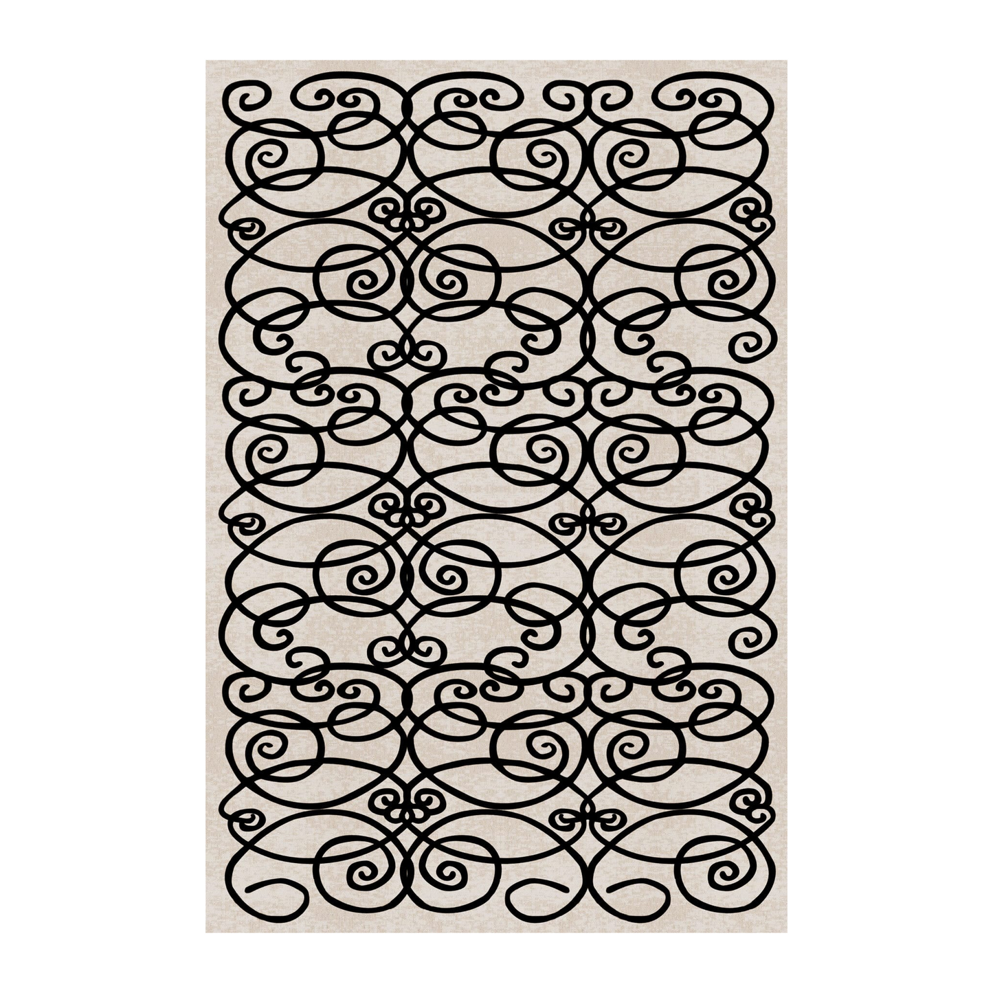 Sprial Pattern Beige Rug 10' x 6'7" | Qeeboo Kris Ruhs | Italianfurniture.com