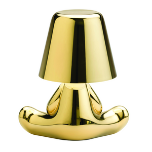 Metallic Child Figurine LED Lamp | Qeeboo Golden Brothers | Italianfurniture.com