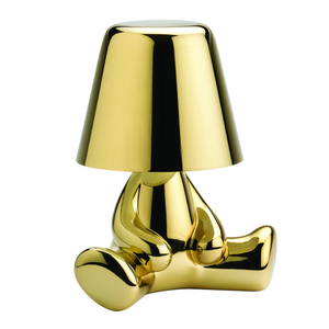 Metallic Child Figurine LED Lamp | Qeeboo Golden Brothers | Italianfurniture.com