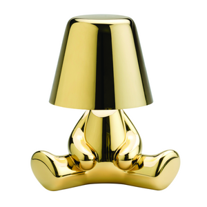 Metallic Child Figurine LED Lamp | Qeeboo Golden Brothers | Italianfurniture.com