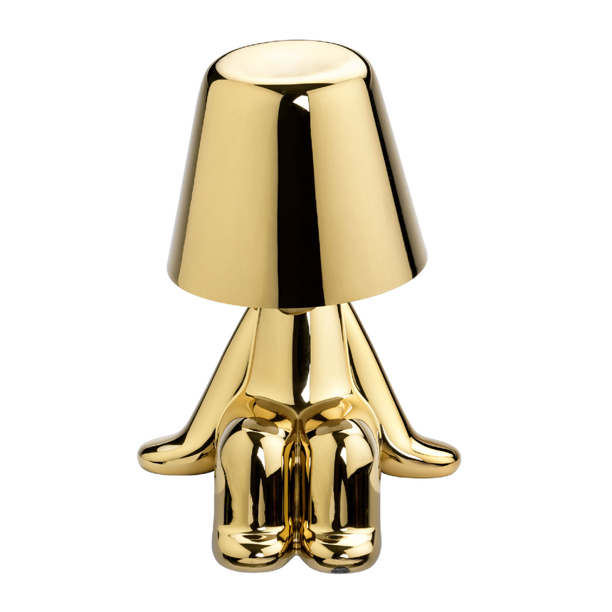 Metallic Child Figurine LED Lamp | Qeeboo Golden Brothers | Italianfurniture.com