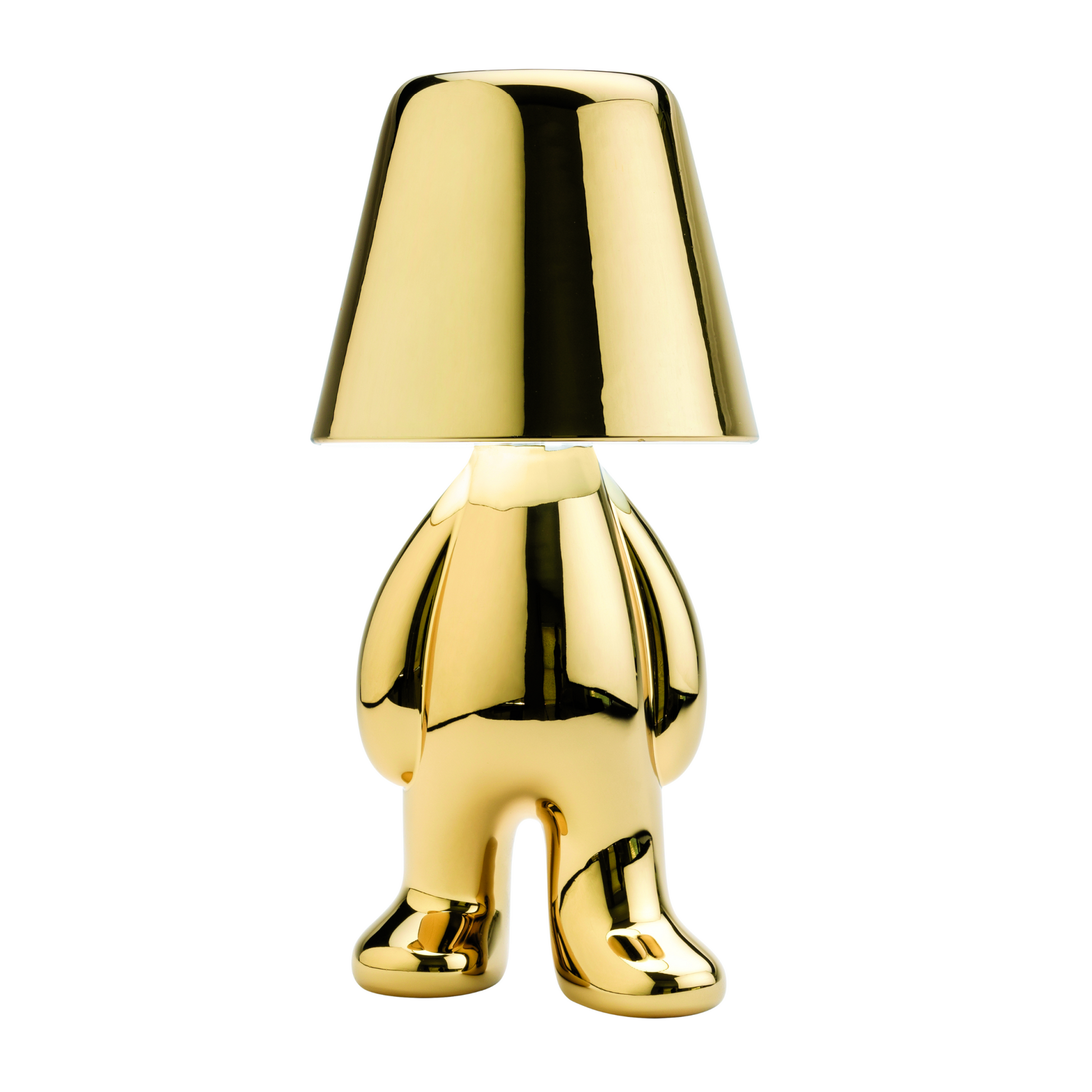 Metallic Child Figurine LED Lamp | Qeeboo Golden Brothers | Italianfurniture.com