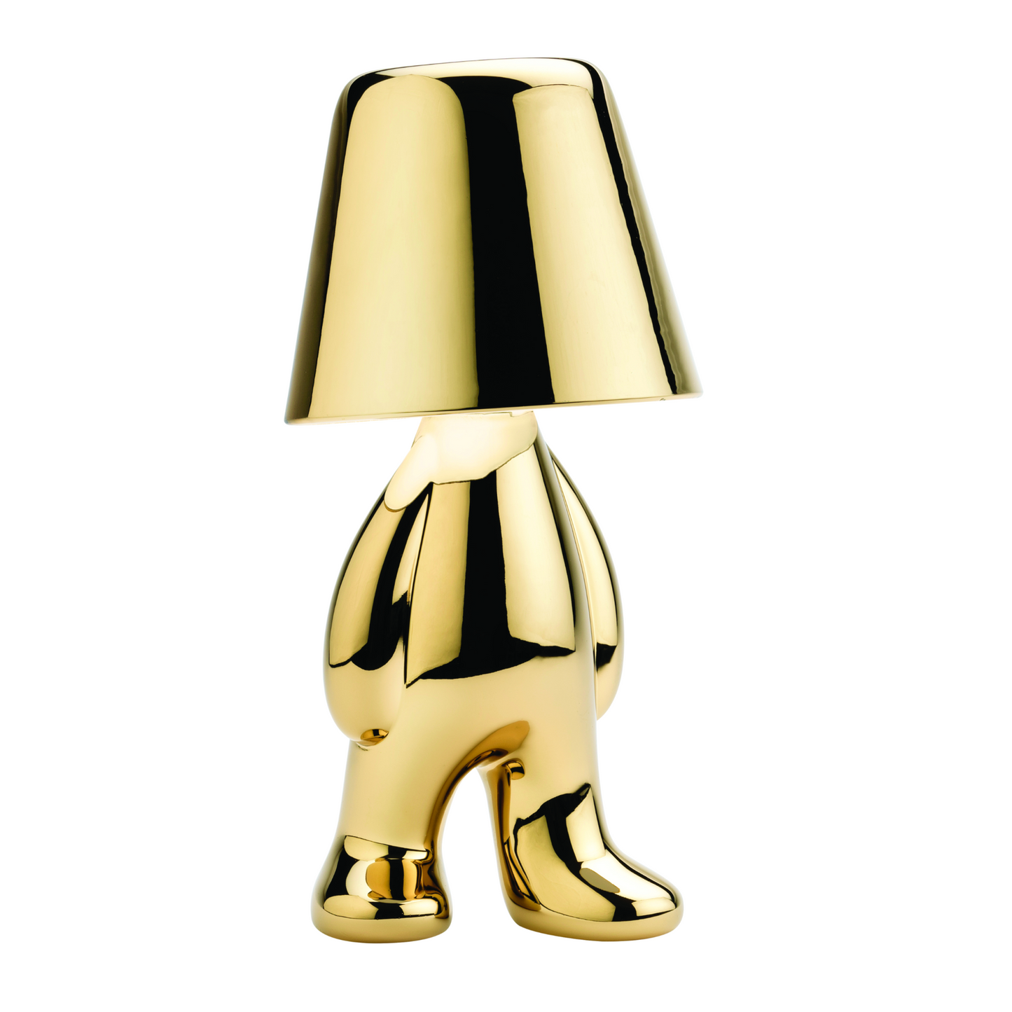 Metallic Child Figurine LED Lamp | Qeeboo Golden Brothers | Italianfurniture.com