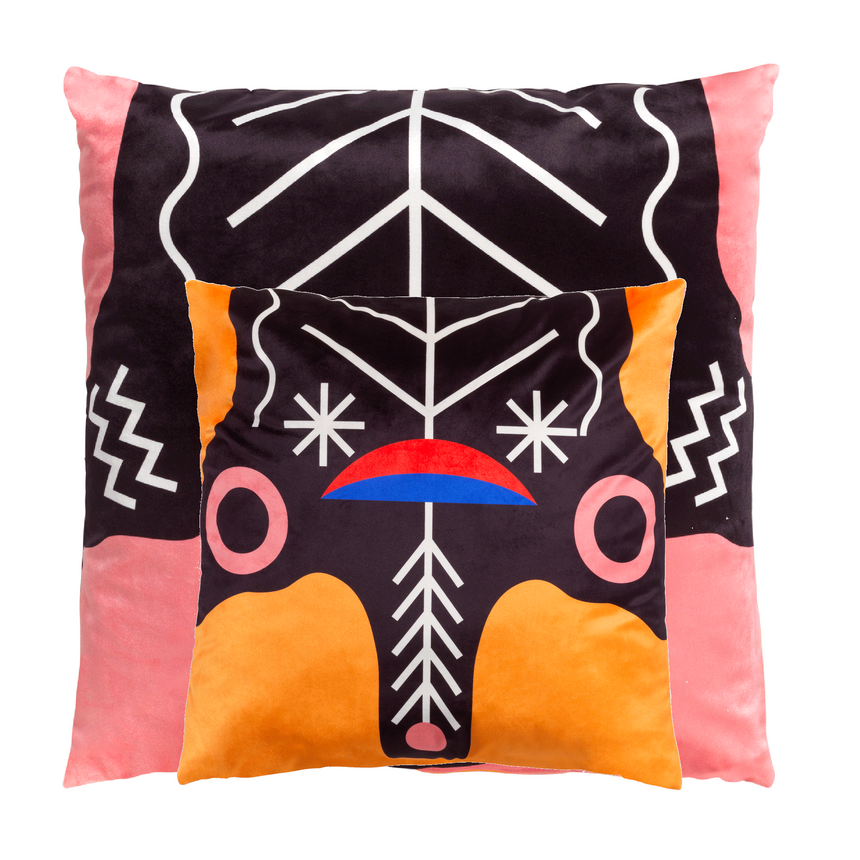 Graphic Print Cushion | Qeeboo Oggian | Italianfurniture.com