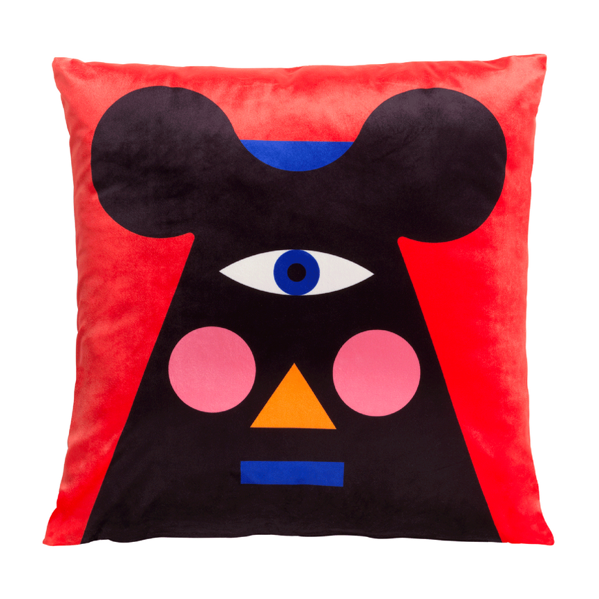 Graphic Print Cushion | Qeeboo Oggian | Italianfurniture.com