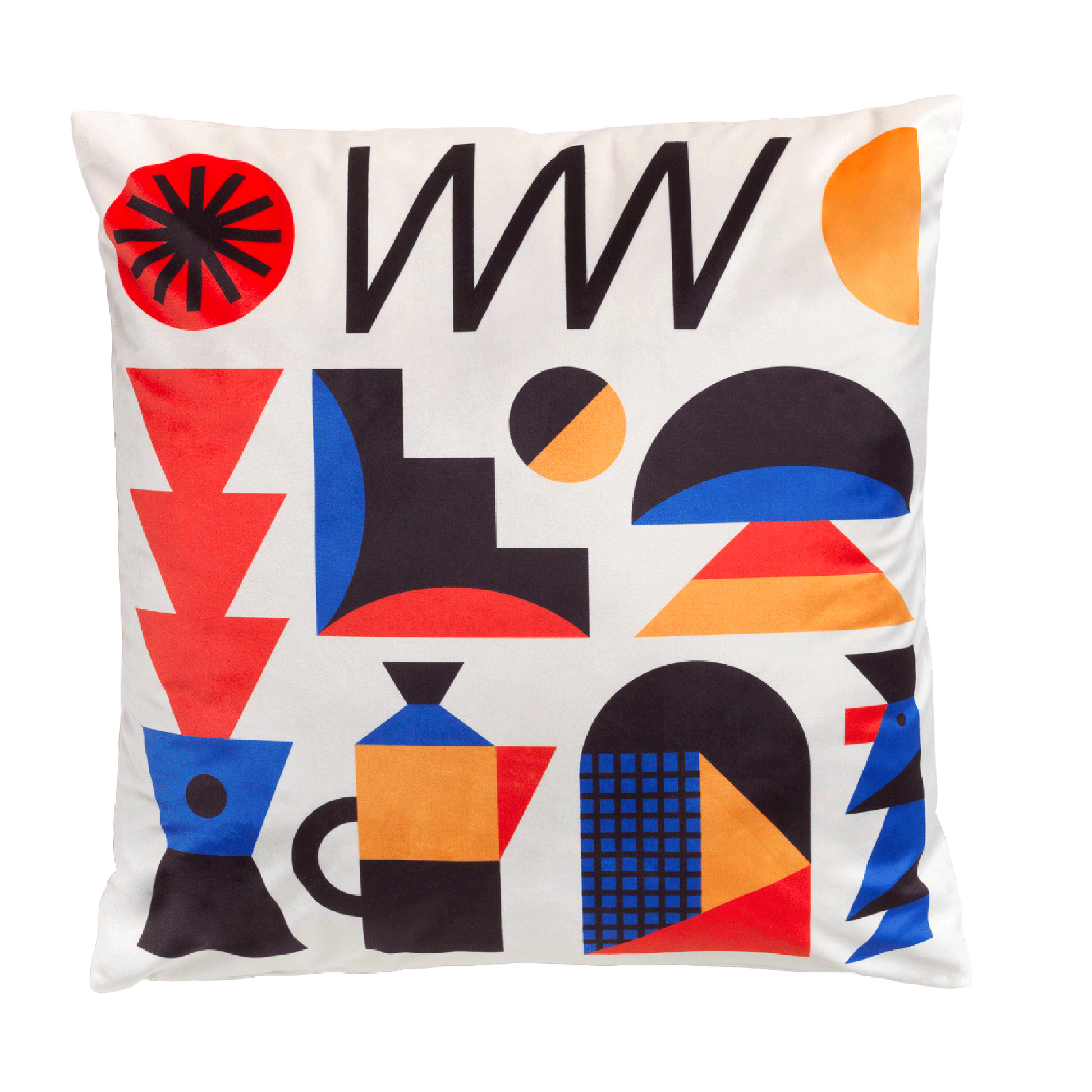 Graphic Print Cushion | Qeeboo Oggian | Italianfurniture.com