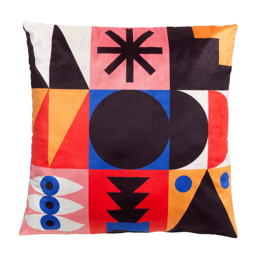 Graphic Print Cushion | Qeeboo Oggian | Italianfurniture.com