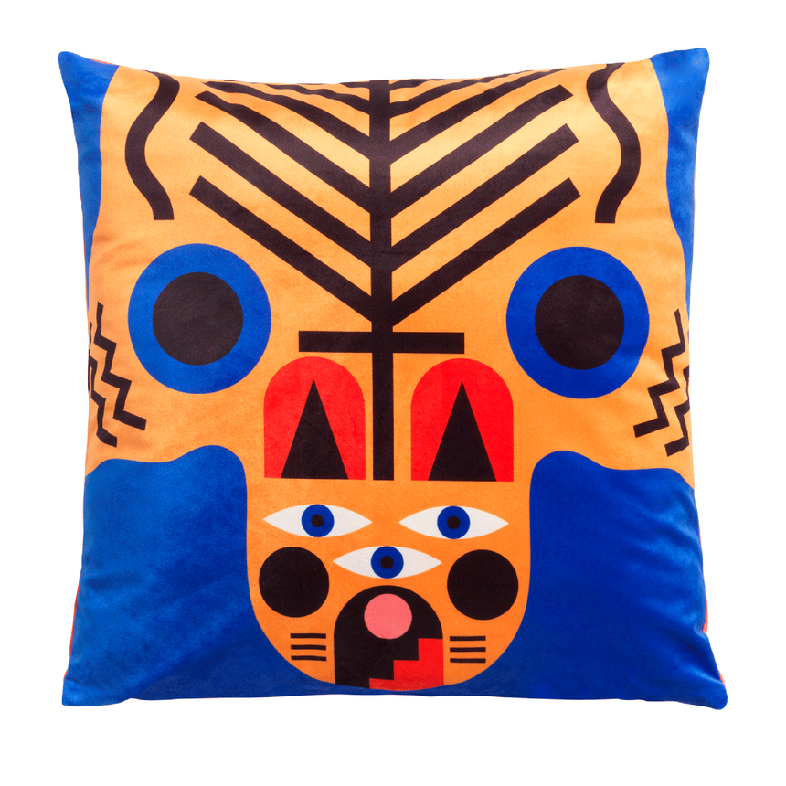 Graphic Print Cushion | Qeeboo Oggian | Italianfurniture.com