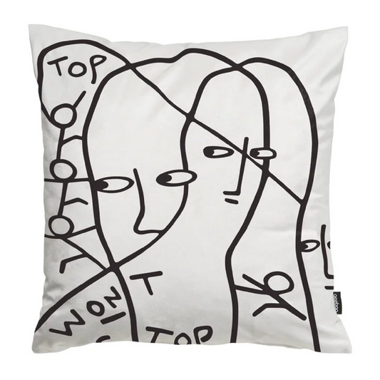 Stylized Drawings Pillow | Qeeboo Orbit Odes | Italianfurniture.com