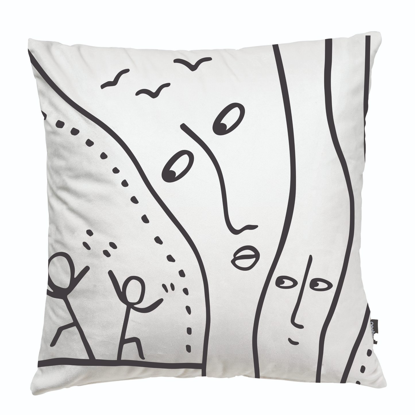 Graphic Design Pillow | Qeeboo Silent Shadows | Italianfurniture.com