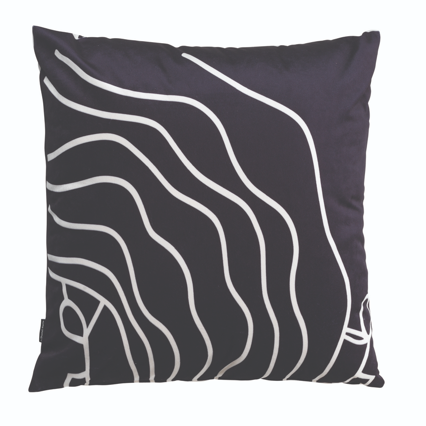 Graphic Design Pillow | Qeeboo Silent Shadows | Italianfurniture.com