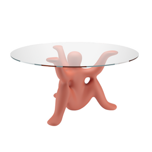 Sculptural Glass-Top Table | Qeeboo Helpyourself | Italianfurniture.com