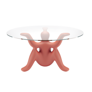 Sculptural Glass-Top Table | Qeeboo Helpyourself | Italianfurniture.com