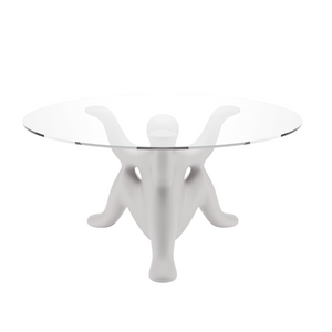 Sculptural Glass-Top Table | Qeeboo Helpyourself | Italianfurniture.com