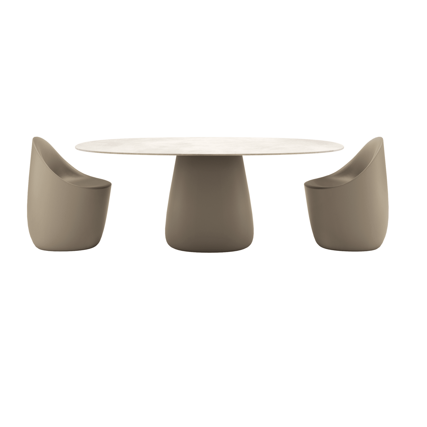 Oval Indoor/Outdoor Dining Table | Qeeboo Cobble | Italianfurniture.com