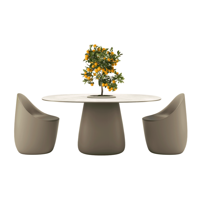 Indoor/Outdoor Bucket Dining Table | Qeeboo Cobble | Italianfurniture.com