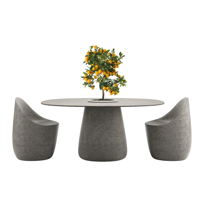 Indoor/Outdoor Bucket Dining Table | Qeeboo Cobble | Italianfurniture.com