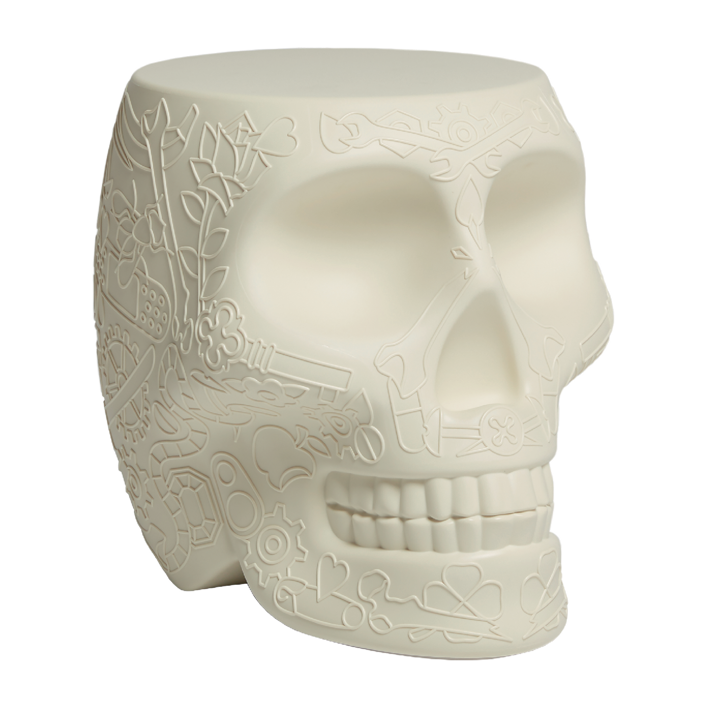 Skull-Shaped Stool Side Table | Qeeboo Mexico | Italianfurniture.com