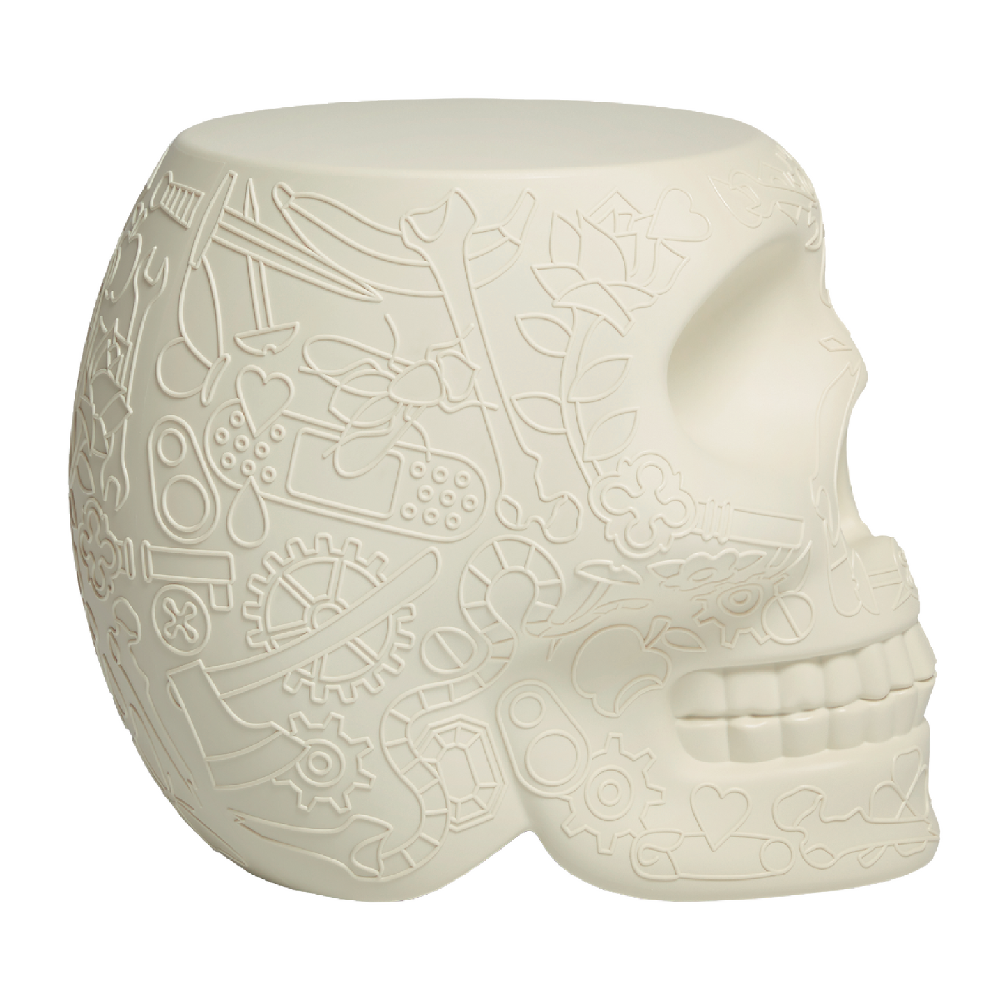 Skull-Shaped Stool Side Table | Qeeboo Mexico | Italianfurniture.com