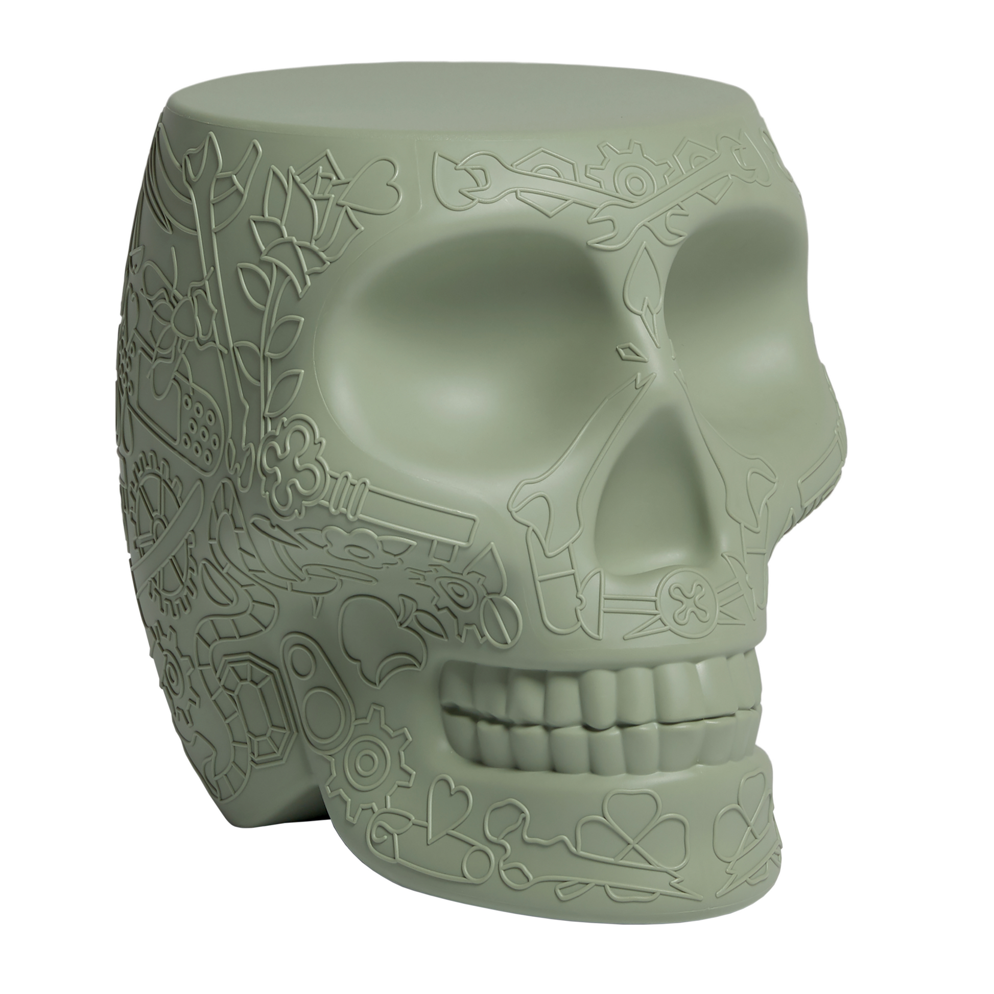 Skull-Shaped Stool Side Table | Qeeboo Mexico | Italianfurniture.com