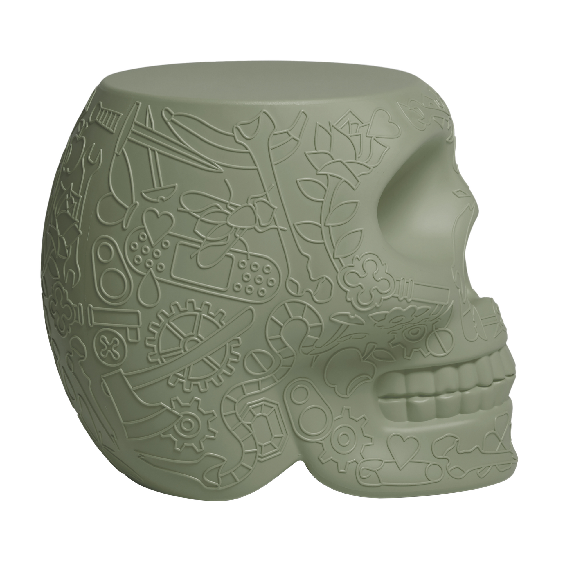 Skull-Shaped Stool Side Table | Qeeboo Mexico | Italianfurniture.com